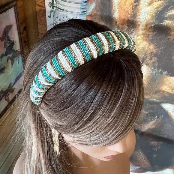 Time to Sparkle Beaded Headband Black Beaded Headband – Blume main image 2